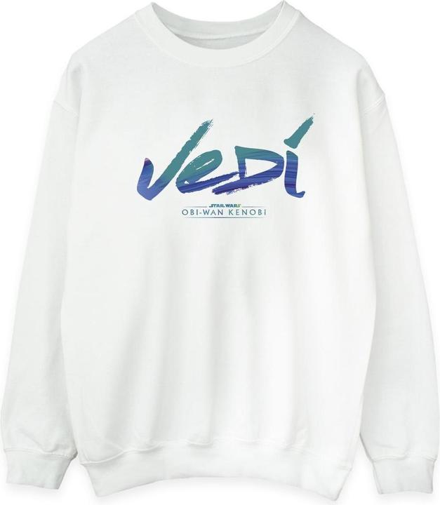 Actual product image Star Wars Mens Obi-Wan Kenobi Jedi Painted Font Cotton Sweatshirt (M)