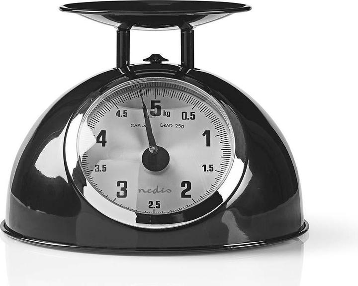 Immagine prodotto Nedis Bilancia da cucina - Retro Household - Capacità di pesatura 5 kg - Vaschetta in acciaio inox