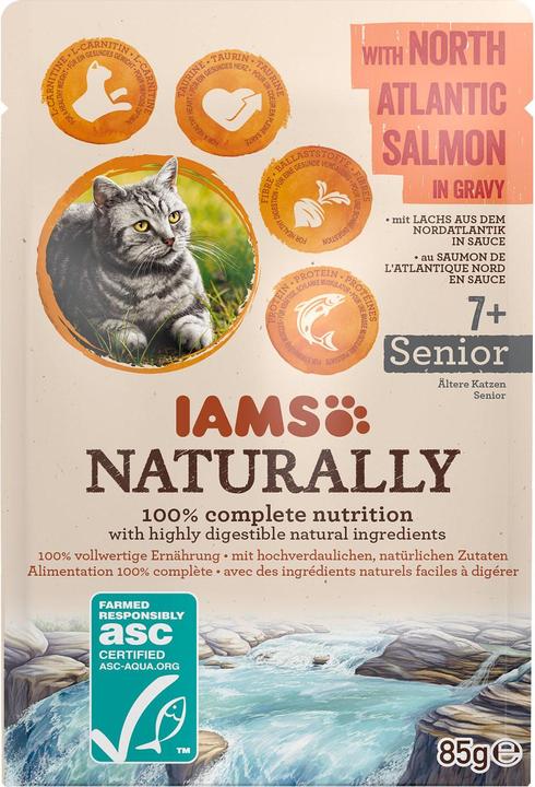 Produktbild Iams Naturally Senior 7+ (Senior, 24 Stk., 85 g)