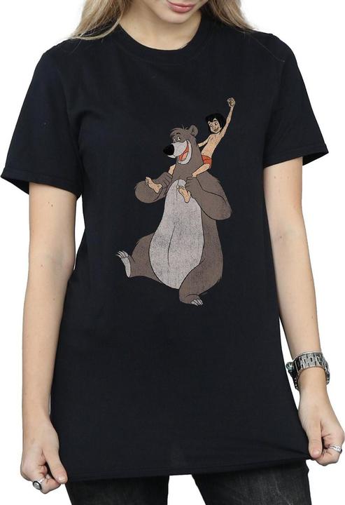 Disney Klassisches Mowgli und Baloo Baumwolle Boyfriend TShirt