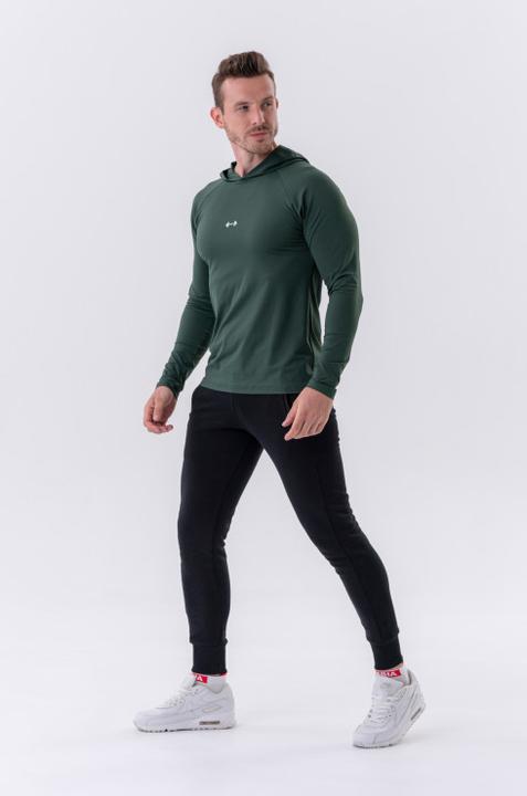Immagine prodotto Nebbia Maglietta a maniche lunghe con cappuccio 330 verde scuro (XL)