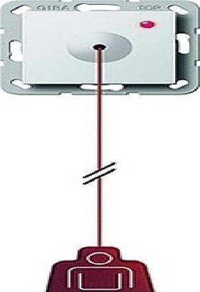 Actual product image Gira Pull cord switch pure white 291203 System 55