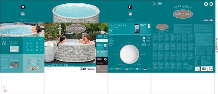 Produktbild Bestway Lay-Z-Spa® Vancouver AirJet Plus Whirlpool 5 Personen - 1.55m x 60cm (5 Pers.)