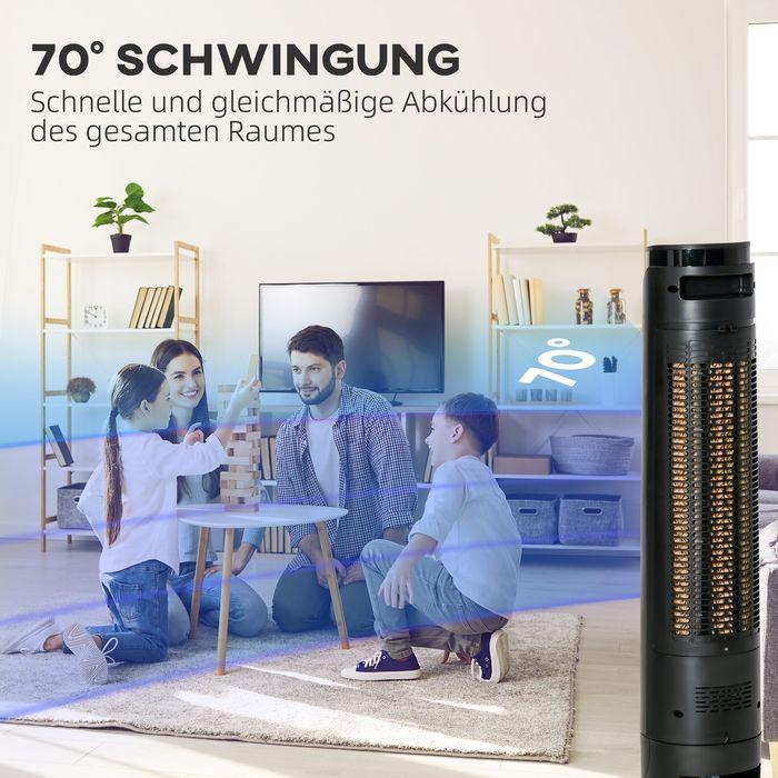 Actual product image Swisshandel24 Luftkühler Turmventilator mit Wasserkühlung Fernbedienung, 12h Timer, 4 Modi (58.20 dB)