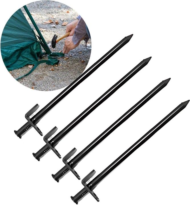 Produktbild Hermex Zeltheringe Stahl Heringe 20cm Zeltnagel Camping Bodennagel 4er Set