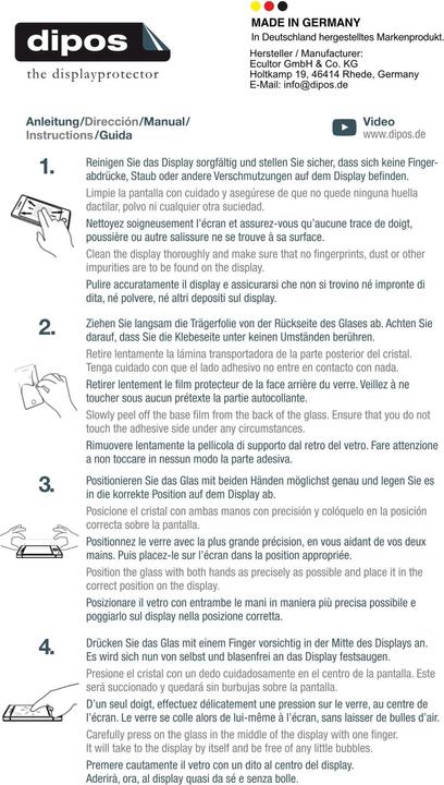 Actual product image Dipos Anti-Shock Screen Protector Clear (1 Piece, Vivo Y21)