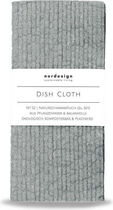 Produktbild Nordesign 2er Set Naturschwammtuch, grau 17x8cm, H1cm (2 Stk.)