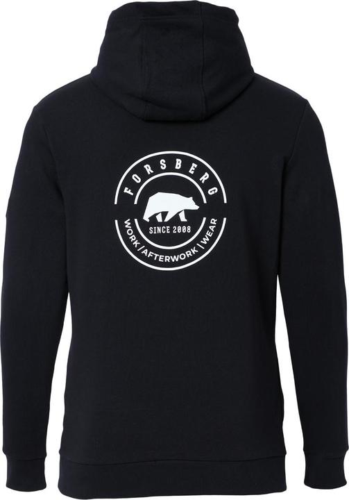 Immagine prodotto Forsberg Felpa con cappuccio con logo sul petto e sulla schiena nera, blu pastello (XL)