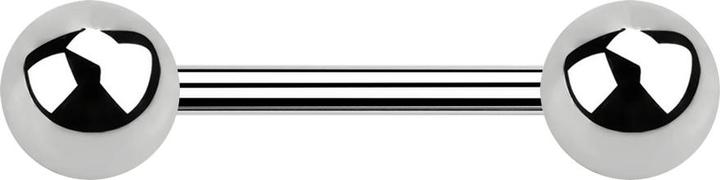 Immagine prodotto Star Piercing Barbell silver con due palline (Acciaio chirurgico 316L, senza ottone)