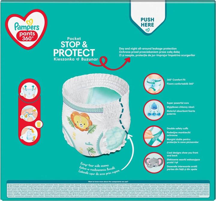 Image du produit Pampers Pants (Taille 7, Pack semi-mensuel, 74 pièce(s))