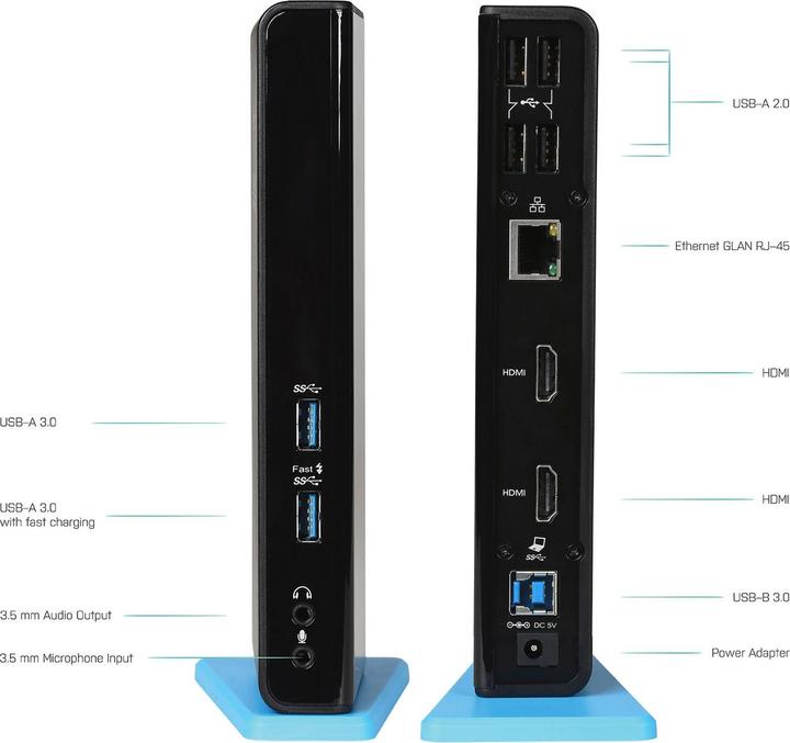 Produktbild i-tec Dual HDMI (USB-C, 9 Ports)