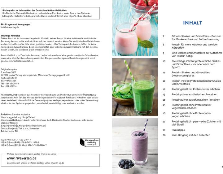 Produktbild Fitness-Shakes und -Smoothies (Deutsch, Veronika Pichl, 2022)