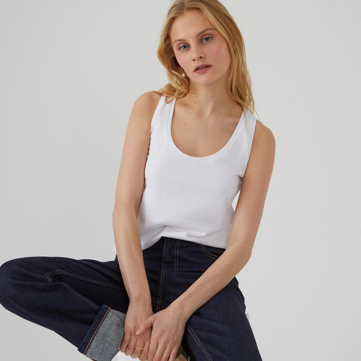 La Redoute Collections Ärmelloses Top mit Schwimmerrücken (L)