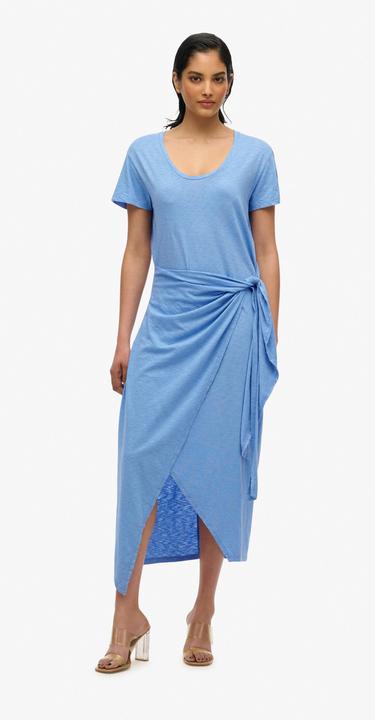 Produktbild Superdry SLUB MIDI WRAP DRESS Dames Jurk (10)
