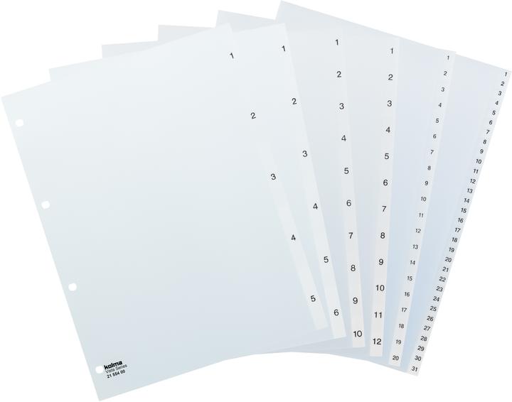 Produktbild Kolma Register A4 Vista 1-6 6-teilig transparent farblos