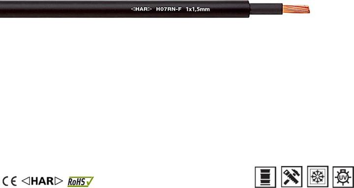 Produktbild Lapp H07RN-F 1x1,5mm High-End Gummileitung 1600096 (1 m)