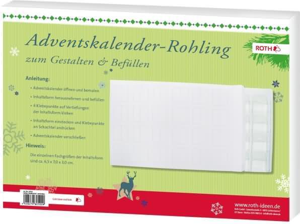 Roth Advent calendar blank for self-design and self-filling