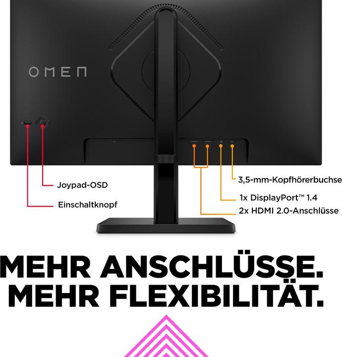 Image du produit HP OMEN/24/23,8"/IPS/FHD/165Hz/1ms/Black/2R (1920 x 1080 pixels, 23.80")