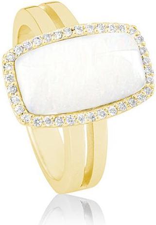Produktbild Breuning RING - E.OPAL WEISS/Brill. 0,198 Ct. H/si (59, 585/14 K Gold)