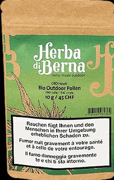 Immagine prodotto Herba di Berna CBD Hash BIO Polline all'aperto (10 g, Esterno)
