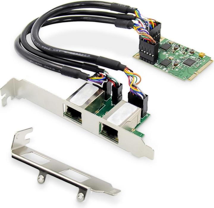 Produktbild Digitus Dual Gigabit Ethernet Mini PCI Express Netzwerkkarte (Mini PCI Express)