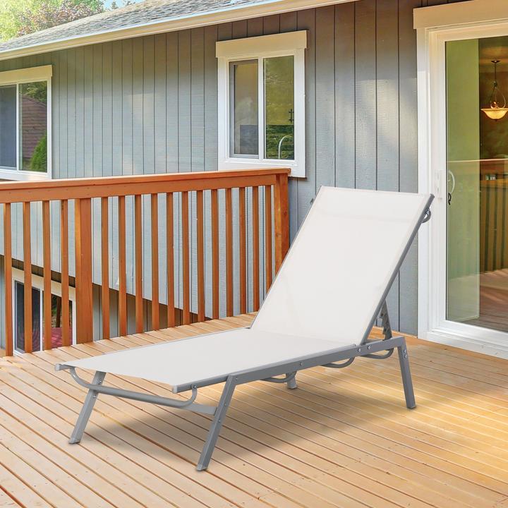 Produktbild Outsunny Gartenliege mit verstellbarer Rückenlehne (170 cm)