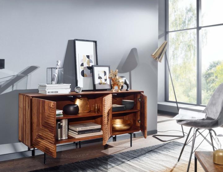 Produktbild FineBuy Sideboard Sheesham Braun