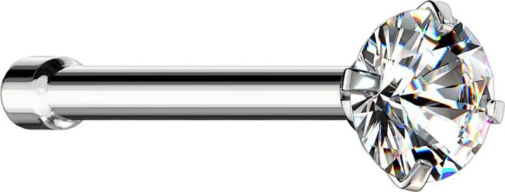 Immagine prodotto Star Piercing Borchia da naso dritta in argento set di cristalli rotondi (Acciaio chirurgico 316L)
