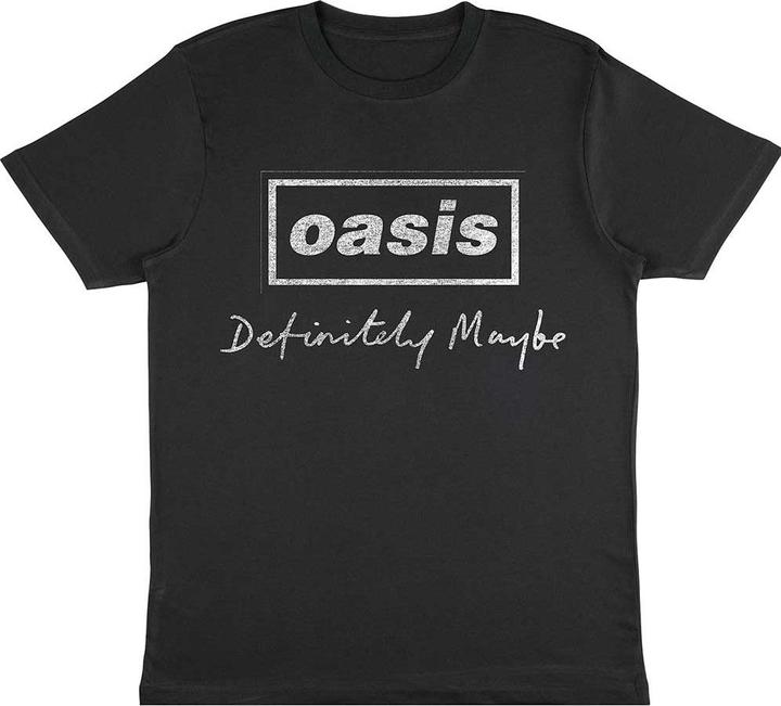 Oasis Definitely Maybe Distressed Text Logo