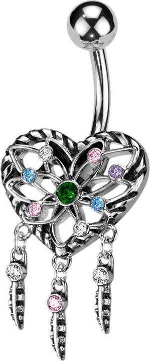 Actual product image Star Piercing Flesh Tunnel silver flower circle with dots (Brass, Surgical steel 316L)
