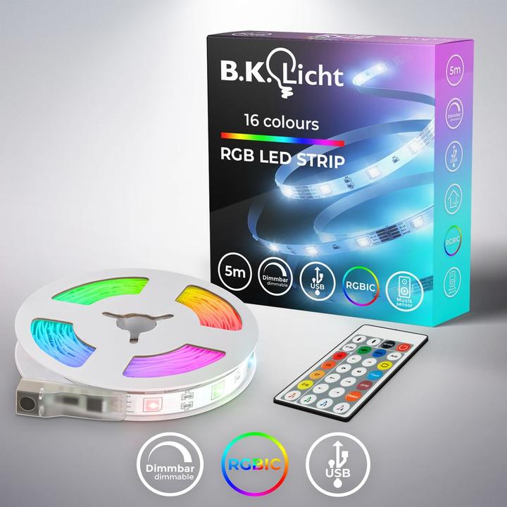 Produktbild B.K.Licht Magic RGB-LED-Band (RGB, 500 cm, Indoor)