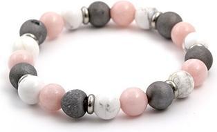 Beneto Bead bracelet made of jade. agate and howlite MINK34 / 17 (Jade, Howlite, Agate)