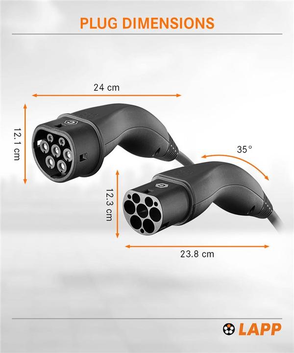 Image du produit Lapp Mobility EV-TYP2 Ladekabel HELIX 3-phasig (Type 2, 11 kW, 20 A, 5 m)