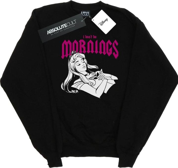 Actual product image Disney Mens Sleeping Beauty Don't Do Mornings Sweatshirt (L)