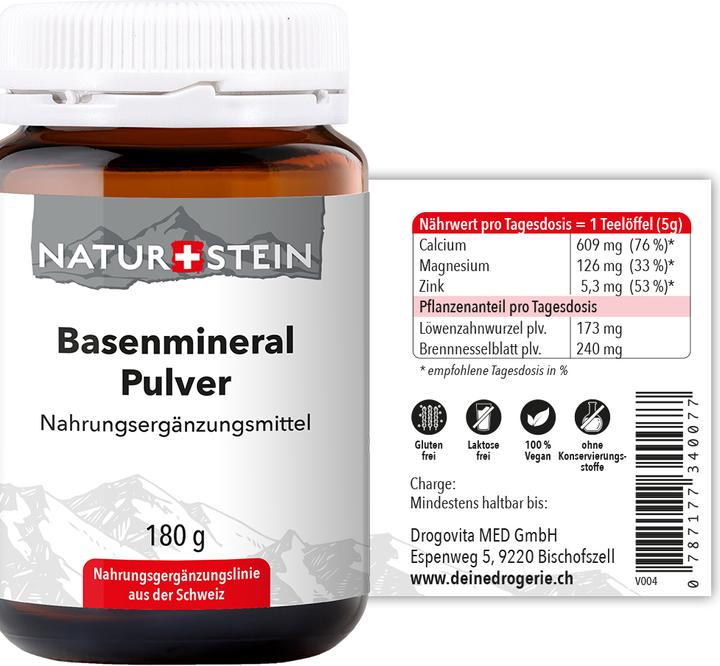 Nährwerte und Zutaten Naturstein Basenpulver (1 Stück, Pulver, 180 g)