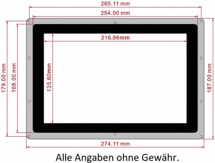 Produktbild Joy-it LCD10 V2 Touchscreen-Modul 25.7 cm (10.1" ) 1280 x 800 Pixel Passend für: Raspberry Pi
