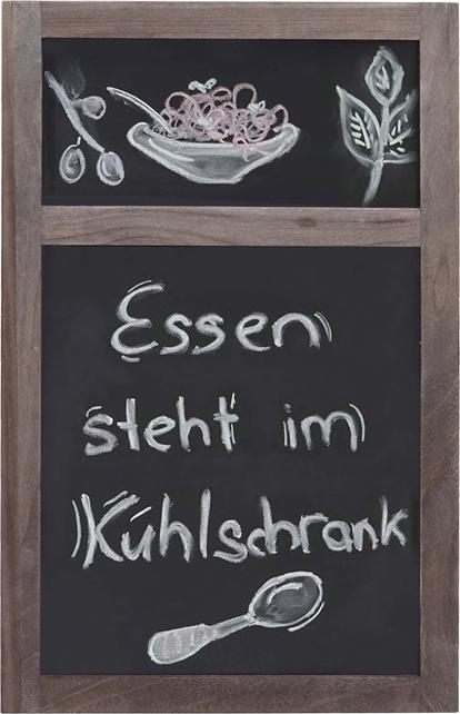 Actual product image Mendler Advertising board HWC-C51, wall board chalkboard, 55x34x2cm, wood shabby-look vintage - grey-brown (55 x 34 x 2 cm)