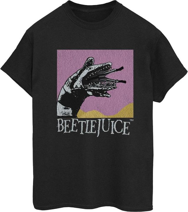 Actual product image Beetlejuice Womens/Ladies Sandworm Snake Sandworm Cotton Boyfriend T-Shirt (XL)