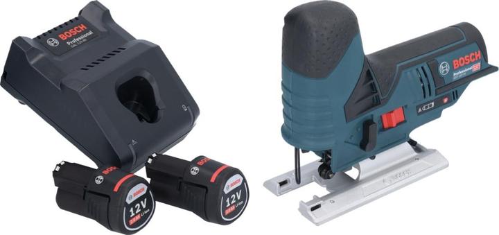 Actual product image Bosch Professional Bosch GST 12V-70 Professional battery jigsaw 12 V 70 mm + 2x battery 2.0 Ah + charger