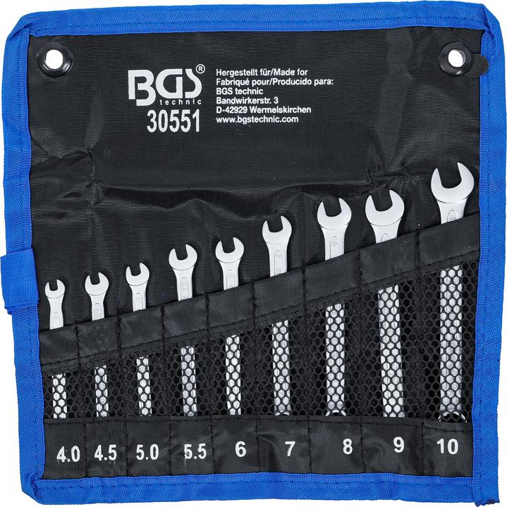 Image du produit BGS Jeu de clés mixtes à fourche (6 mm, 10 mm, 7 mm, 5 mm, 8 mm, 9 mm, 4 mm)