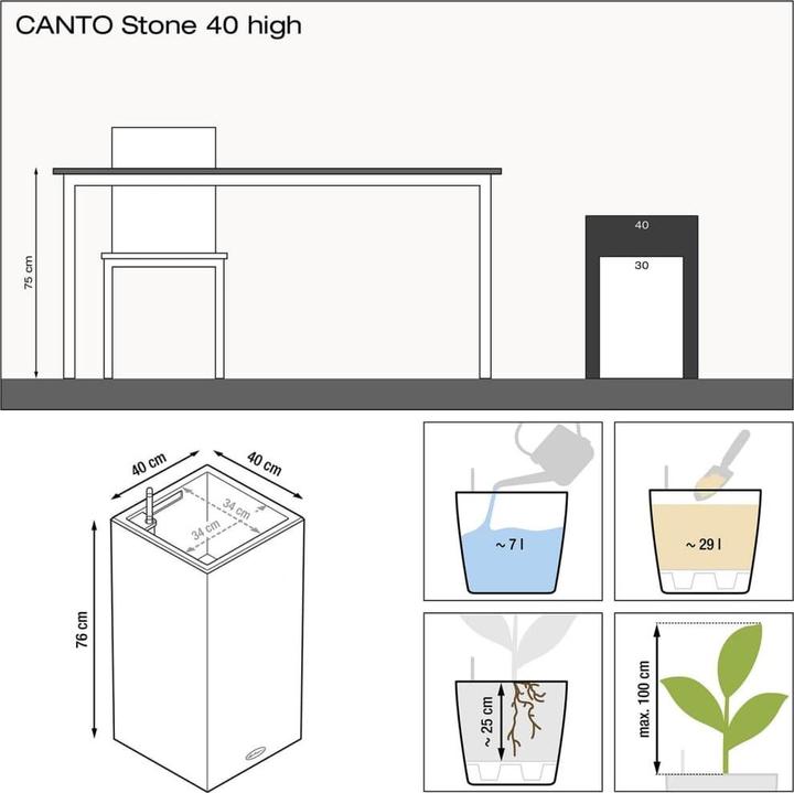 Image du produit Lechuza Canto Stone (40 cm)