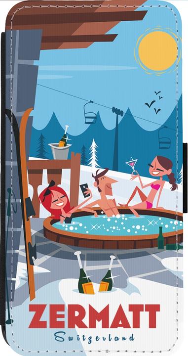 Image du produit PhoneLook Coque Wallet noir Zermatt Mountain Jacuzzi (Apple iPhone 13 Pro Max)