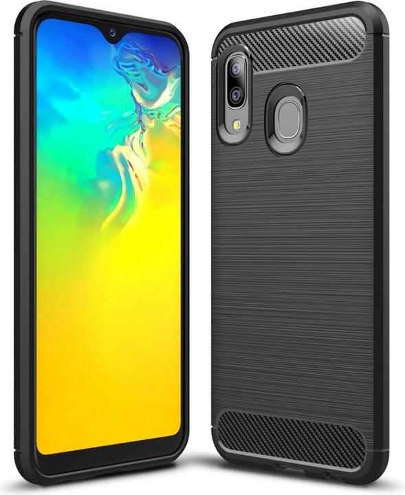 Produktbild Screenguard Samsung Galaxy A20e Hülle Carbon Brushed Soft TPU (Samsung Galaxy A20e)