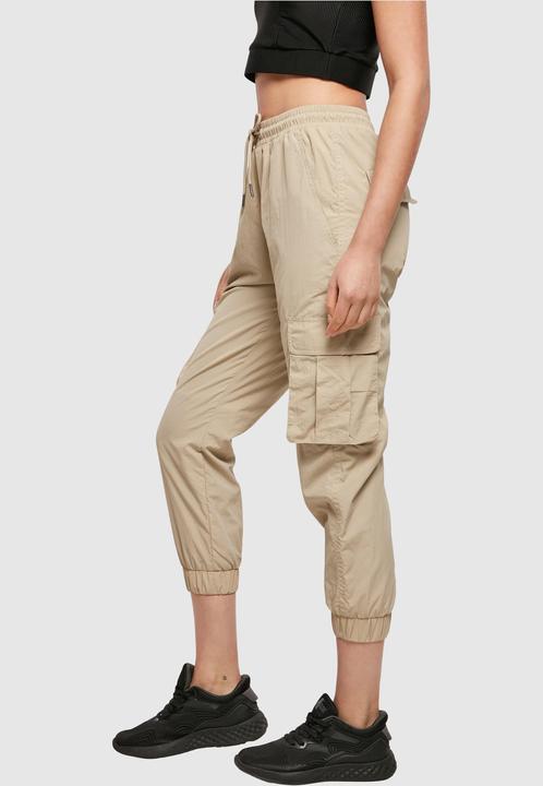 Actual product image Urban Classics Ladies High Waist Crinkle Nylon Cargo Pants (XXL)