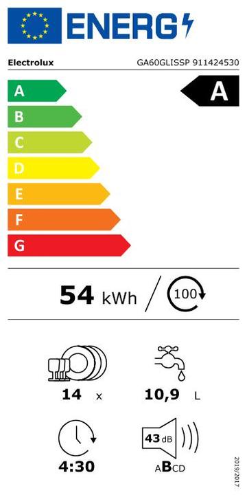 Label énergétique Electrolux GA60GLISSP