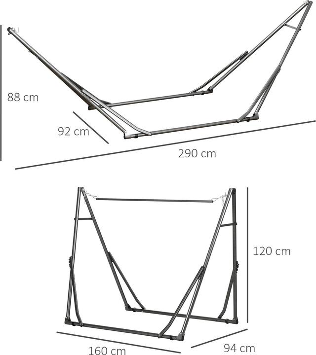 Produktbild Outsunny Hängemattengestell mit Stahlrahmen (120 kg)
