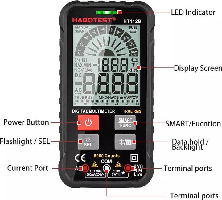 Produktbild Habotest HT112B True RMS Digital Universal Multimeter