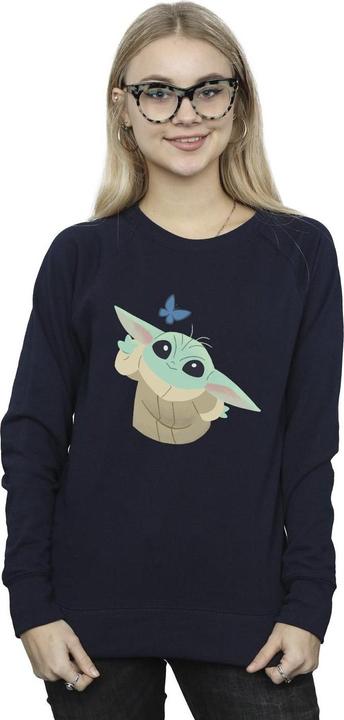 Actual product image Star Wars Womens/Ladies The Mandalorian Butterfly Catching Sweatshirt (S)
