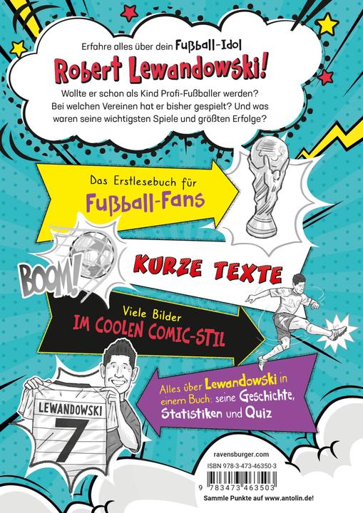 Produktbild Ravensburger Fussball-Stars - Alles über Lewandowski (Deutsch, Dan Green, Ulrich Thiele, Simon Mugford, 2024)