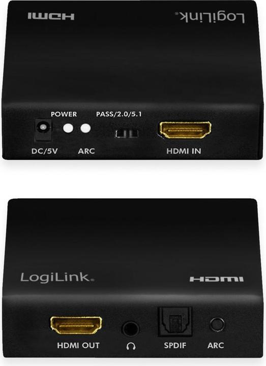 Produktbild LogiLink HDMI-Audio-Extraktor,2CH/5.1CH,SPDIF,/60Hz